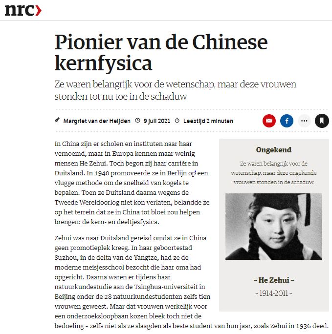Pionier van de Chinese kernfysica