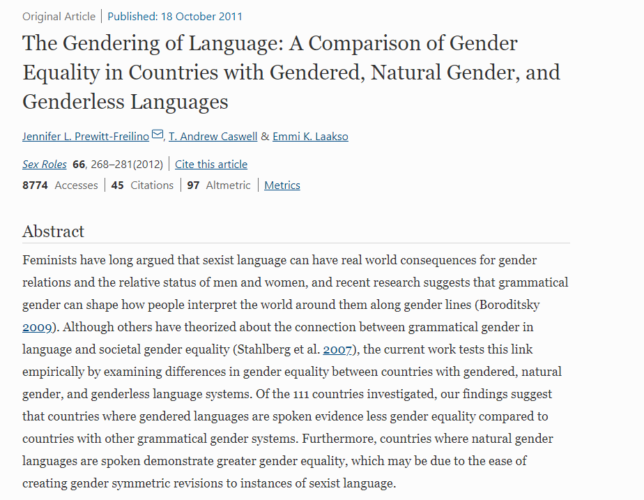 Gendering Language